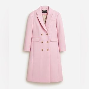 NWT Jcrew Double-breasted topcoat in Italian melton wool blend. Size 4
